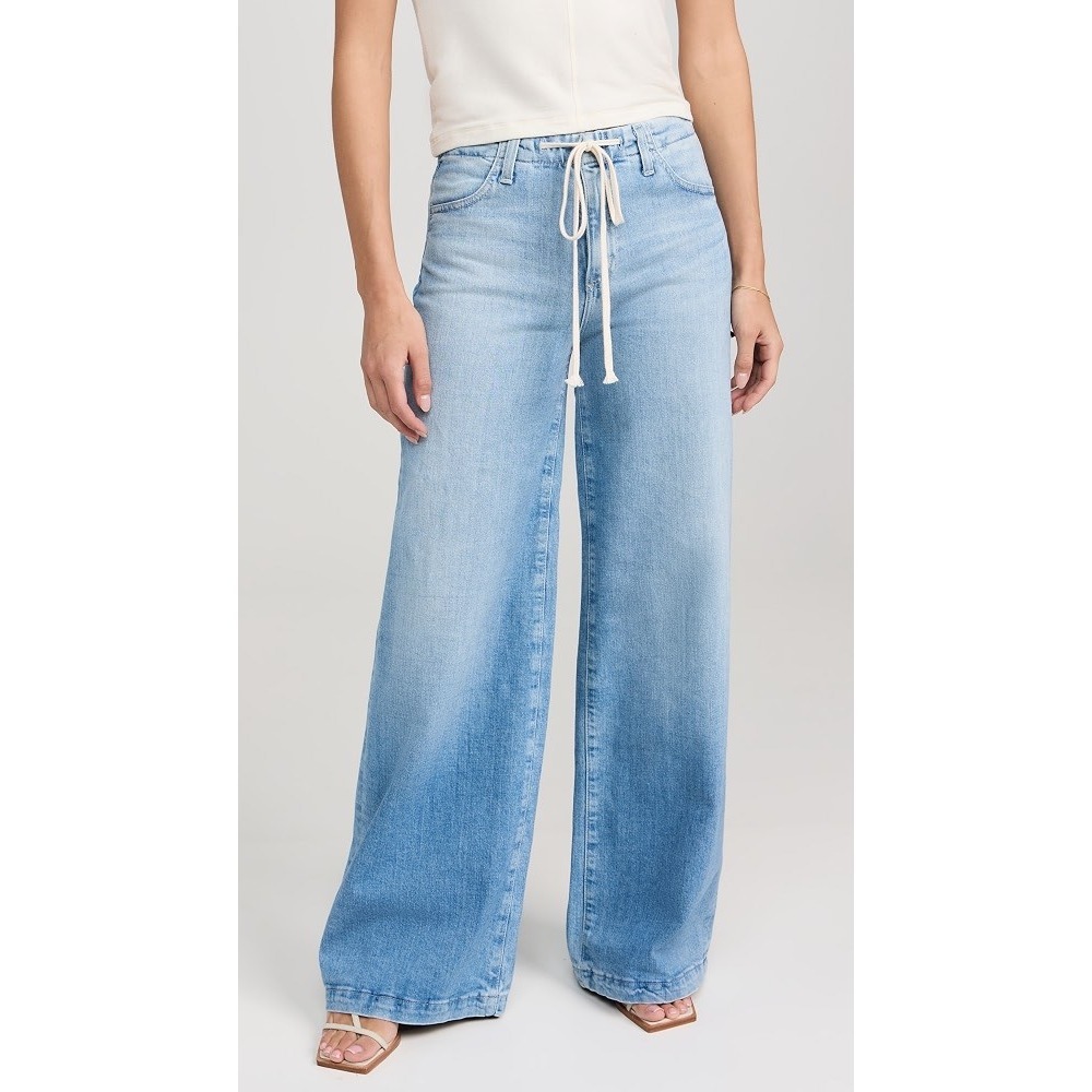 AG Stella Cinched Low Slung Palazzo Jeans Light Wash Size 28